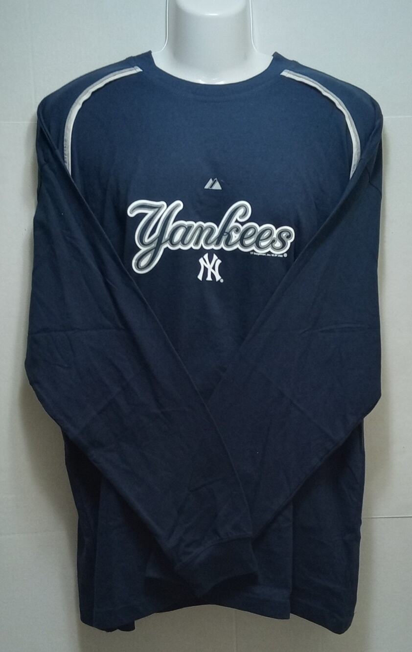 Vintage 2008 New York Yankees MLB Majestic LS Shirt Men's XL